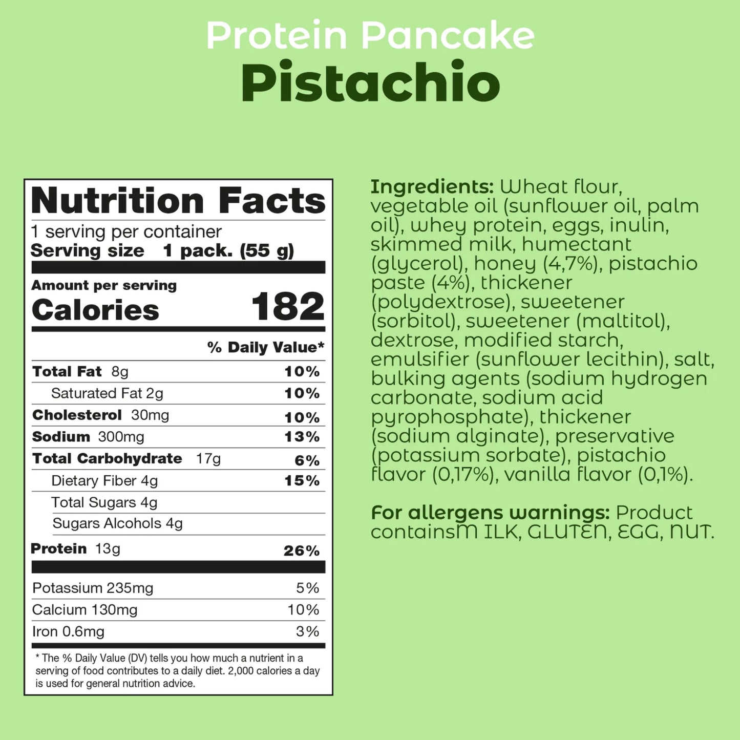 Smarter Snacks - Protein Pancakes PISTACHIO CREAM