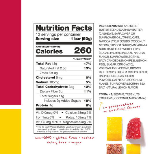 Skratch Labs – Energy Bar Sports Fuel RASPBERRY & LEMON
