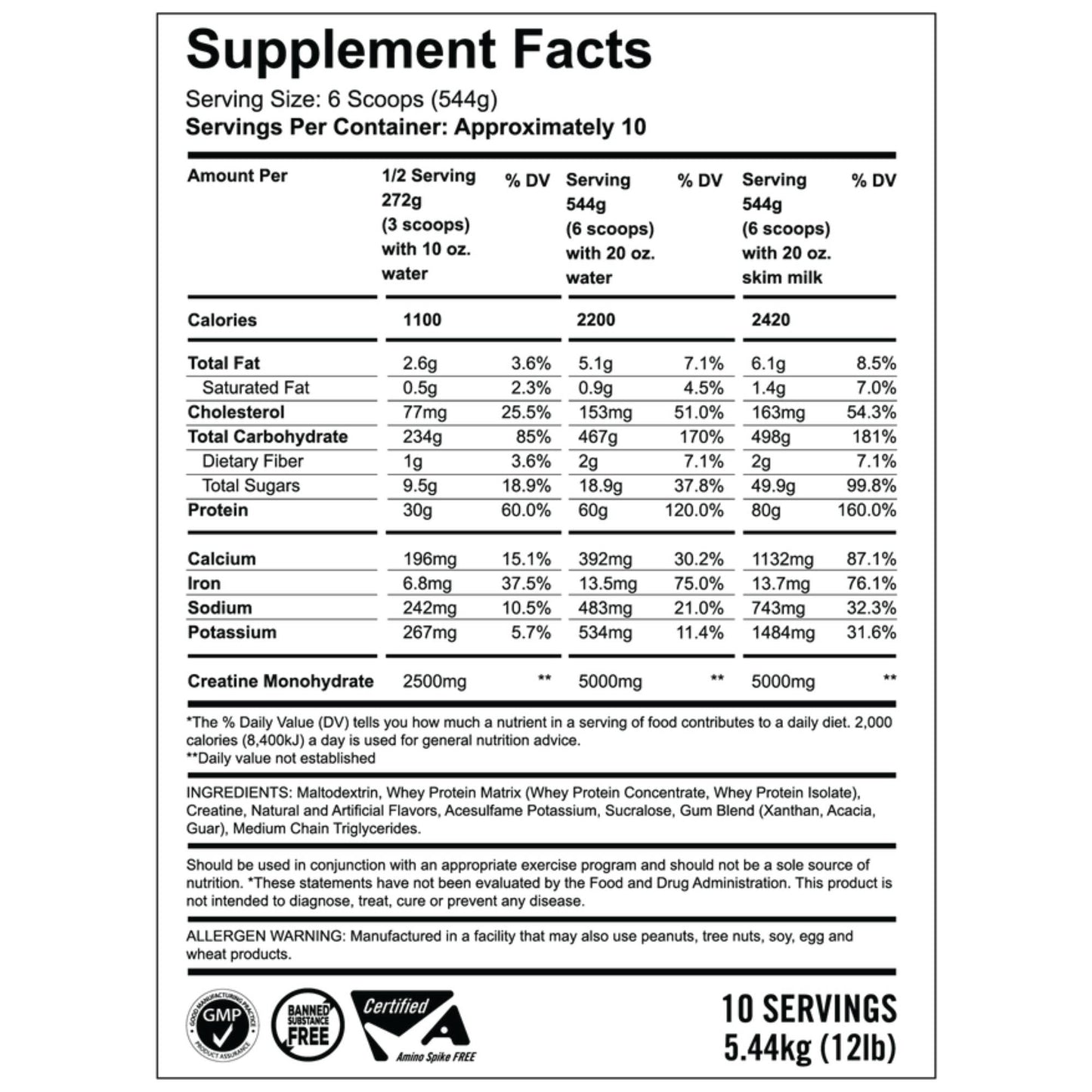 WheyLabs – Mass Gainer Extreme 2200 CHOCOLATE MELT 12LBS