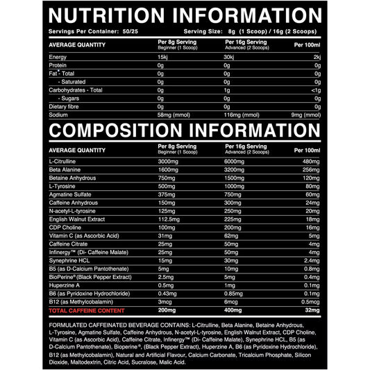 NEUROLAB - Wrath Pre Workout GRAPE 400G