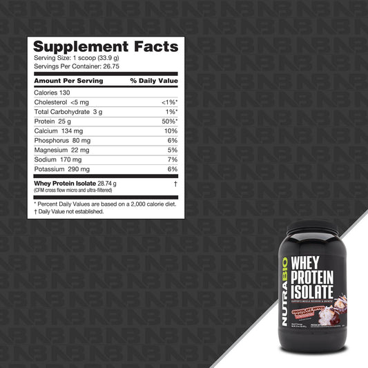 Nutrabio – Whey Protein Isolate CHOCOLATE DIPPED MACAROON 2lbs