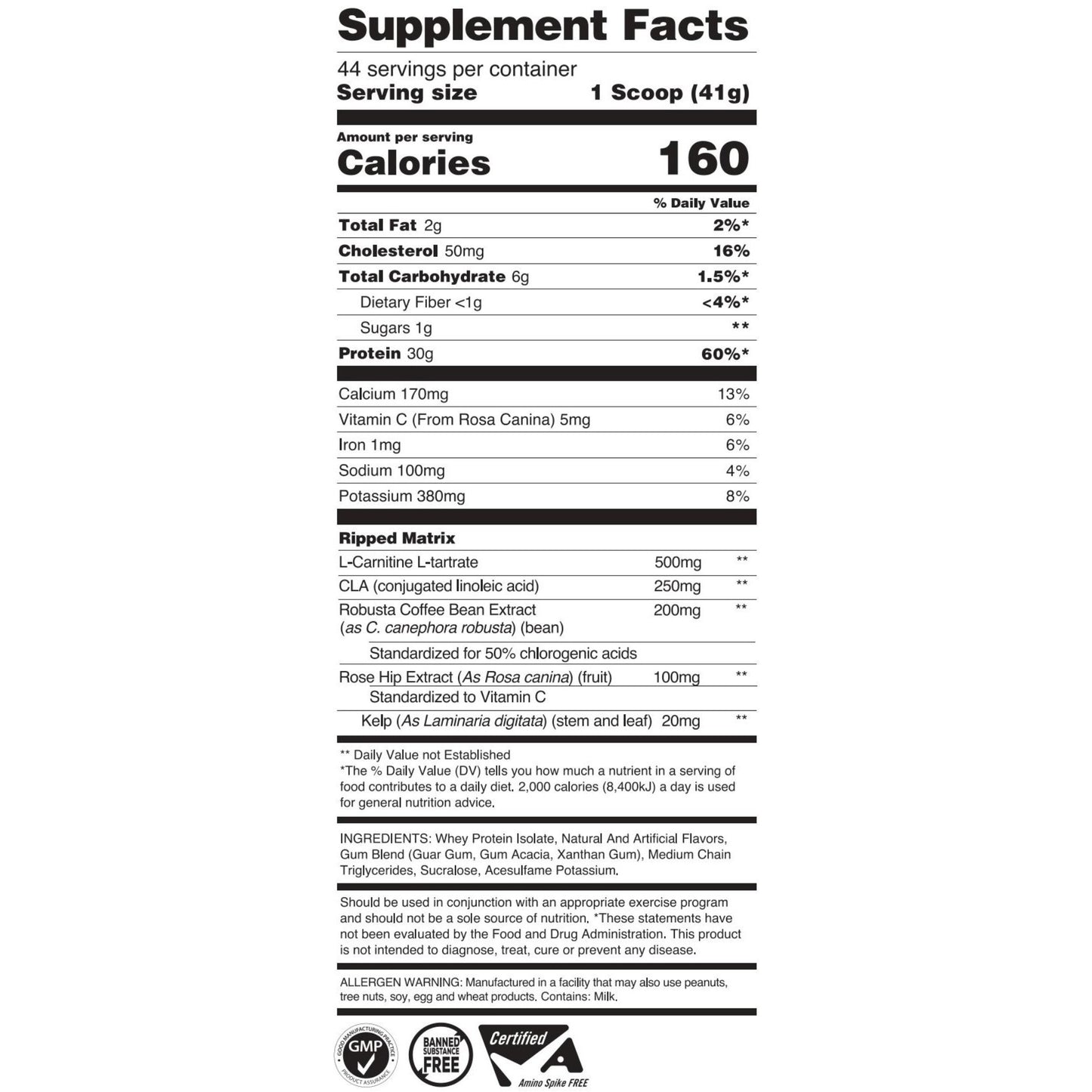 WheyLabs - Elite Series Ripped Isolate Protein VANILLA ICE CREAM 4lbs