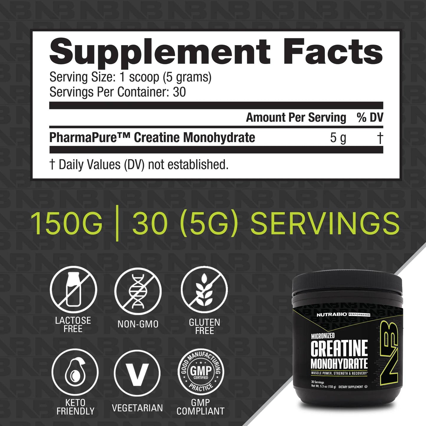 Nutrabio - Caffeine (200mg) 500 Vegetable Capsules