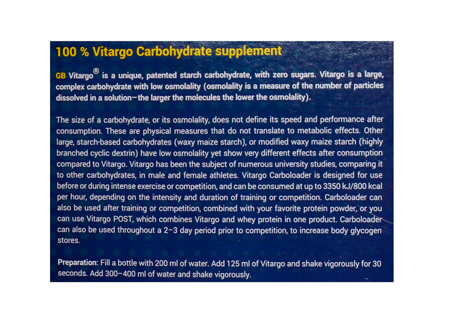 VITARGO - ELECTROLYTE GRAPE 2KG