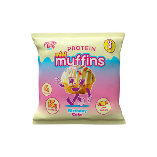 ALPHA PRIME BITES - PROTEIN MINI MUFFINS BIRTHDAY CAKE