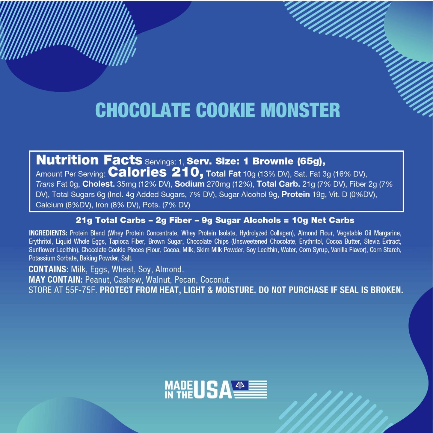 ALPHA PRIME BITES - PROTEIN BROWNIE CHOCOLATE COOKIE MONSTER