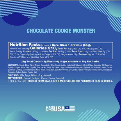 ALPHA PRIME BITES - PROTEIN BROWNIE CHOCOLATE COOKIE MONSTER