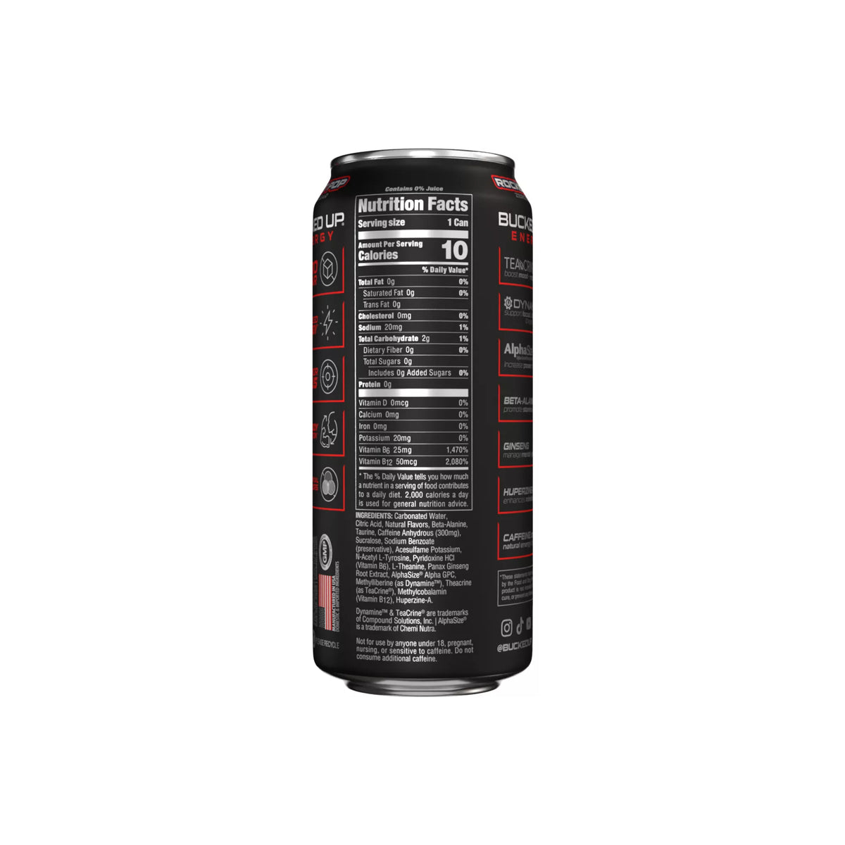 Bucked Up – Energy Drink ROCKET POP 473ML