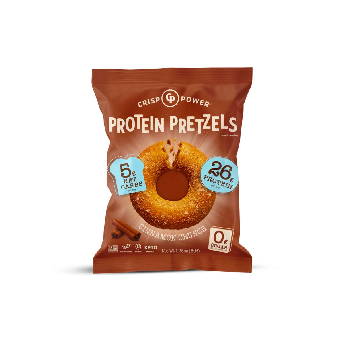 Crisp Power - Protein Pretzels CINNAMON CRUNCH 50g