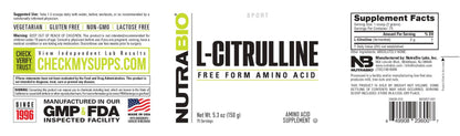 Nutrabio – L-CITRULLINE 150G
