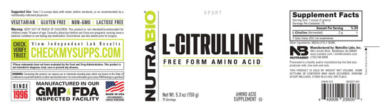 Nutrabio – L-CITRULLINE 150G