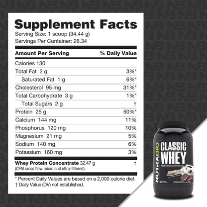 Nutrabio – Classic Whey ICE CREAM COOKIE DREAM 2lbs