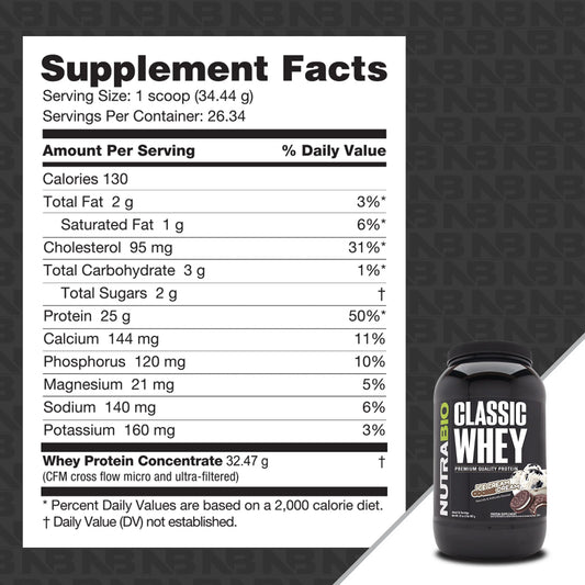 Nutrabio – Classic Whey ICE CREAM COOKIE DREAM 2lbs