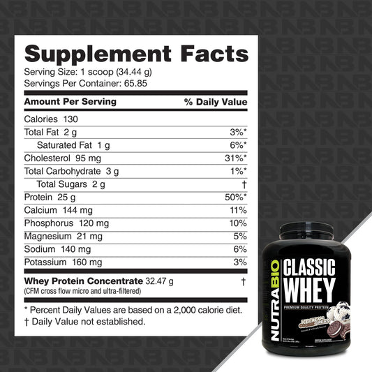 Nutrabio – Classic Whey ICE CREAM COOKIE DREAM 5lbs