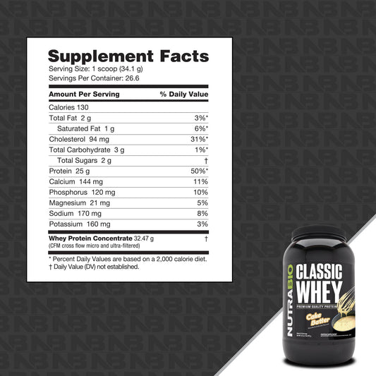 Nutrabio - Classic Whey CAKE BATTER 2lbs