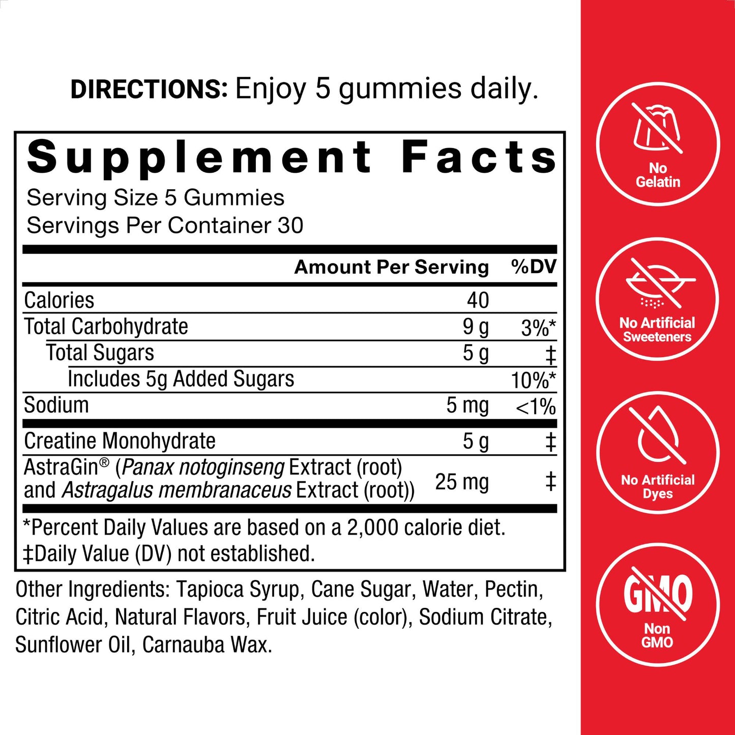 Force Factor - Creatine Monohydrate Mixed Berry 150 gummies