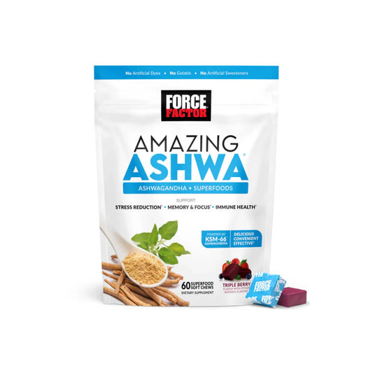 Force Factor - Amazing Ashwa Triple Berry 60 soft chews