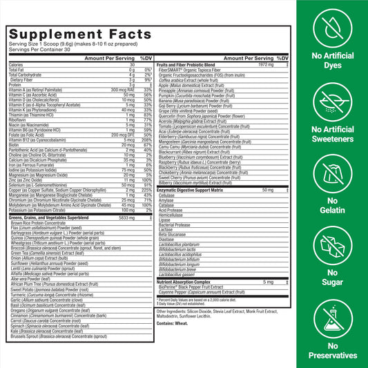 Force Factor - Smarter Greens Superfoods Powder 420g