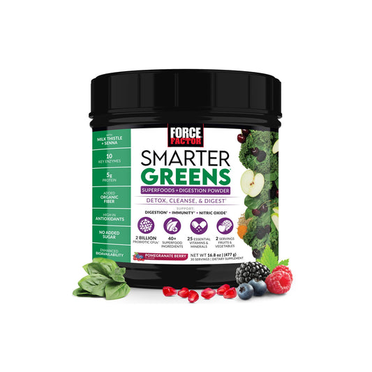 Force Factor - Smarter Greens Digestion Powder Pomegranate Berry 477g