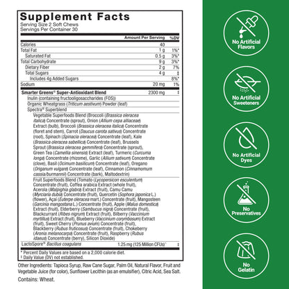 Force Factor - Smarter Greens Summer Berry 60 soft chews