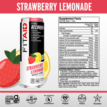 FITAID - Low Calorie Recovery + STRAWBERRY LEMONADE 355ML