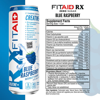 FITAID - RXZ Creatine + BLUE RASPBERRY 355ML
