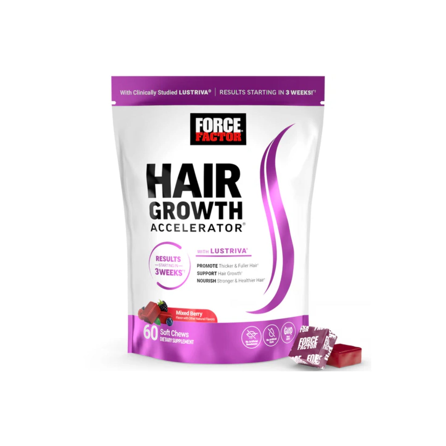 Force Factor - Hair Growth Accelerator MIXED BERRY 60 soft chews