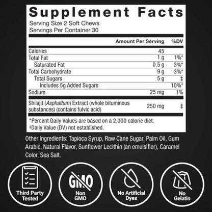 Force Factor - Supreme Shilajit SMOKES OLD FASHIONED 60 soft chews