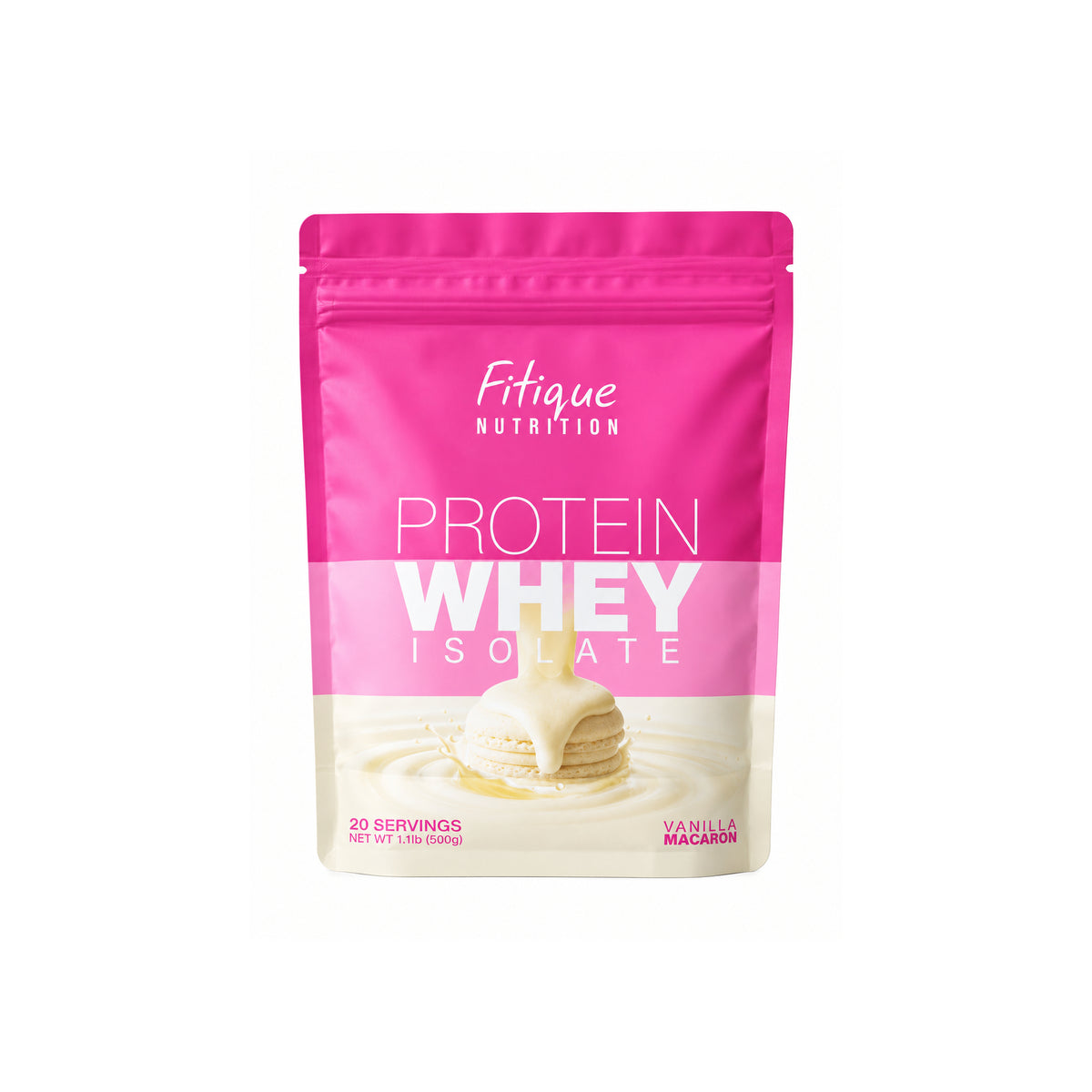 Fitique Nutrition - Protein Whey Isolate VANILLA MACARON 1.1Lb