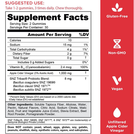 Goli - Zero Sugar Apple Cider Vinegar 60 Gummies