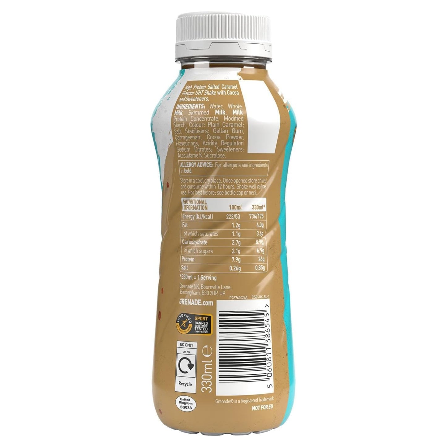 Grenade – Protein Shake CHOCOLATE SALTED CARAMEL (11/23/26 Exp)