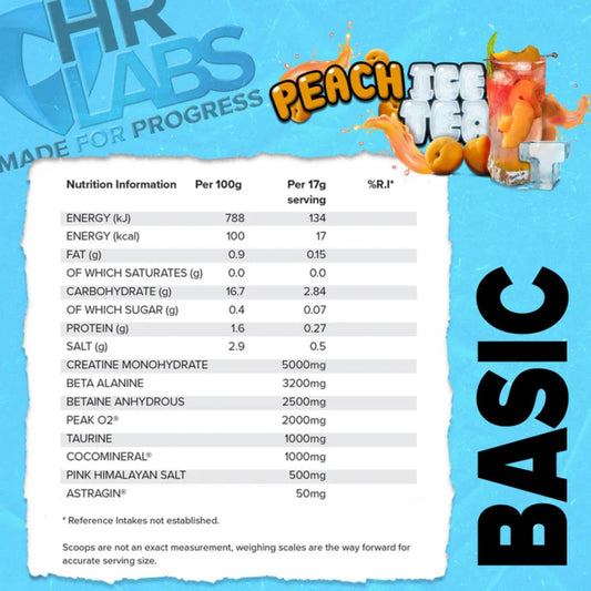 HR LABS - Basic PEACH ICE TEA 510g