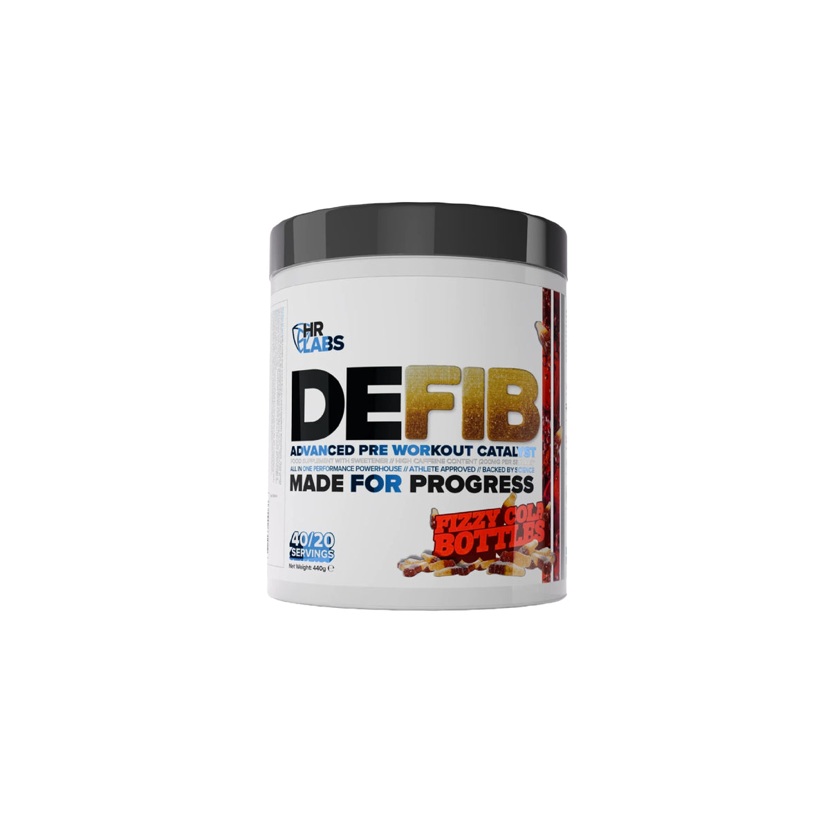 HR LABS - Defib V4 FIZZY COLA BOTTLES 420g