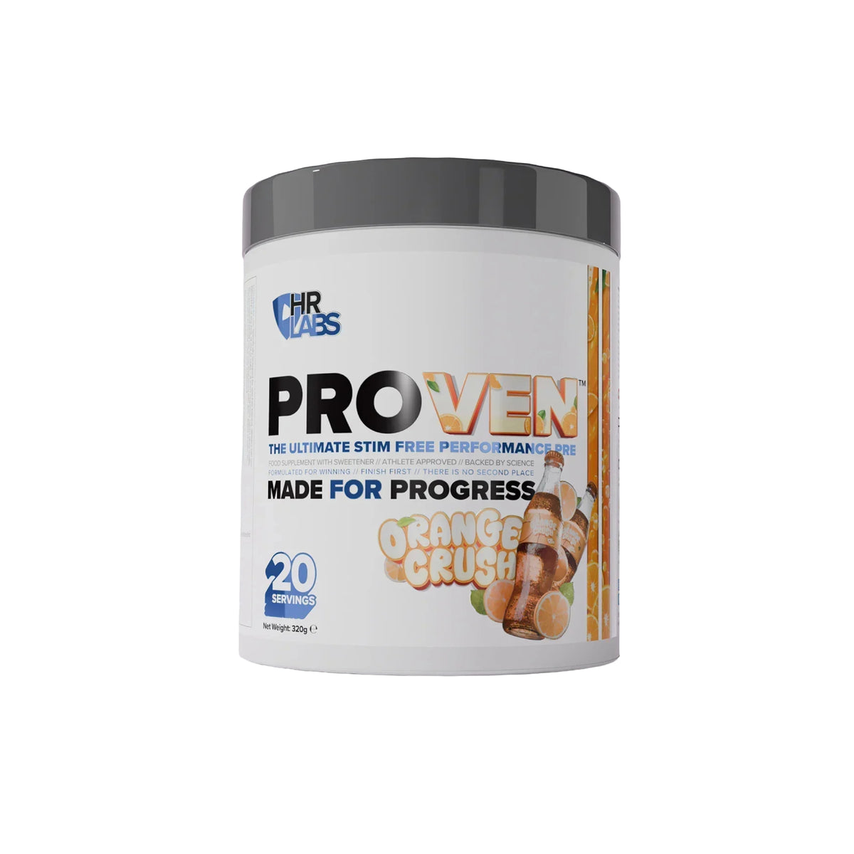 HR LABS - Proven Stim Free Pre Workout ORANGE CRUSH 320g
