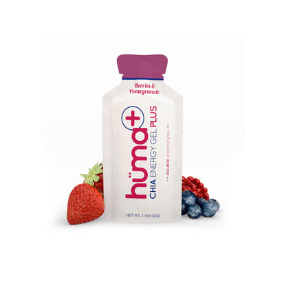 Huma + Chia Energy Gel Plus Natural Electrolytes Berries & Pomegranate 41g