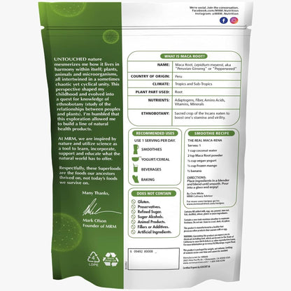MRM - Superfoods - Organic Maca Root Powder 240g (12/1/26 Exp)