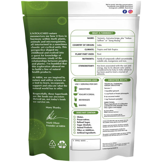 MRM - Superfoods - Organic Turmeric Powder 170g
