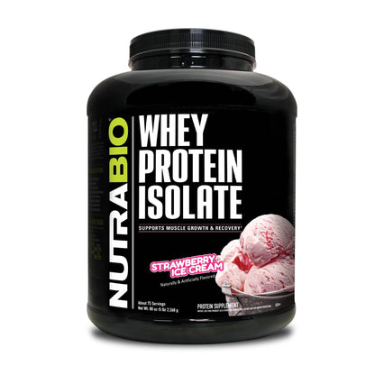 Nutrabio – Whey Protein Isolate STRAWBERRY ICE CREAM 5lbs