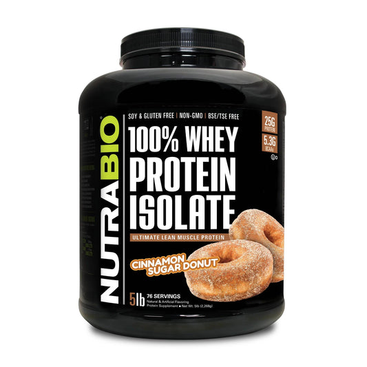 Nutrabio – Whey Protein Isolate CINNAMON SUGAR DONUT 5lbs (10/1/26 Exp)