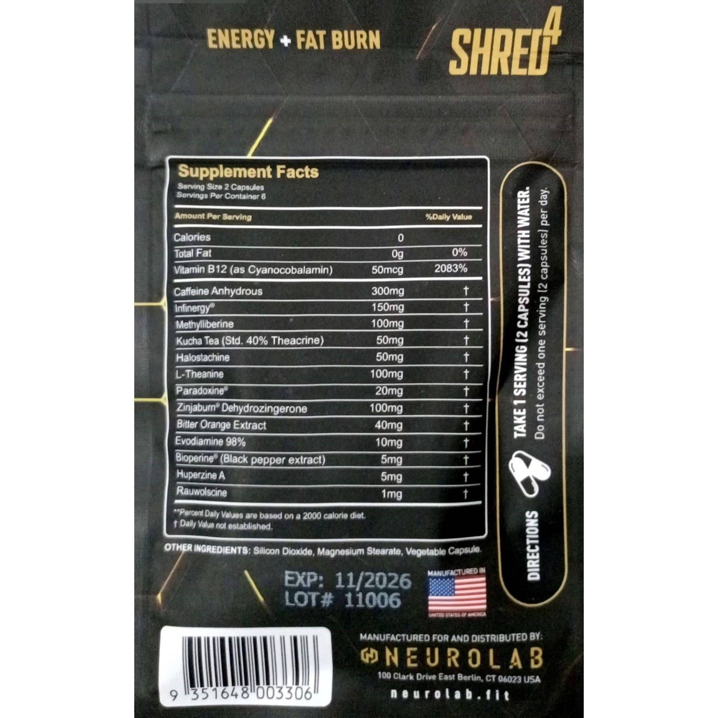 NEUROLAB - SHRED 4 6caps