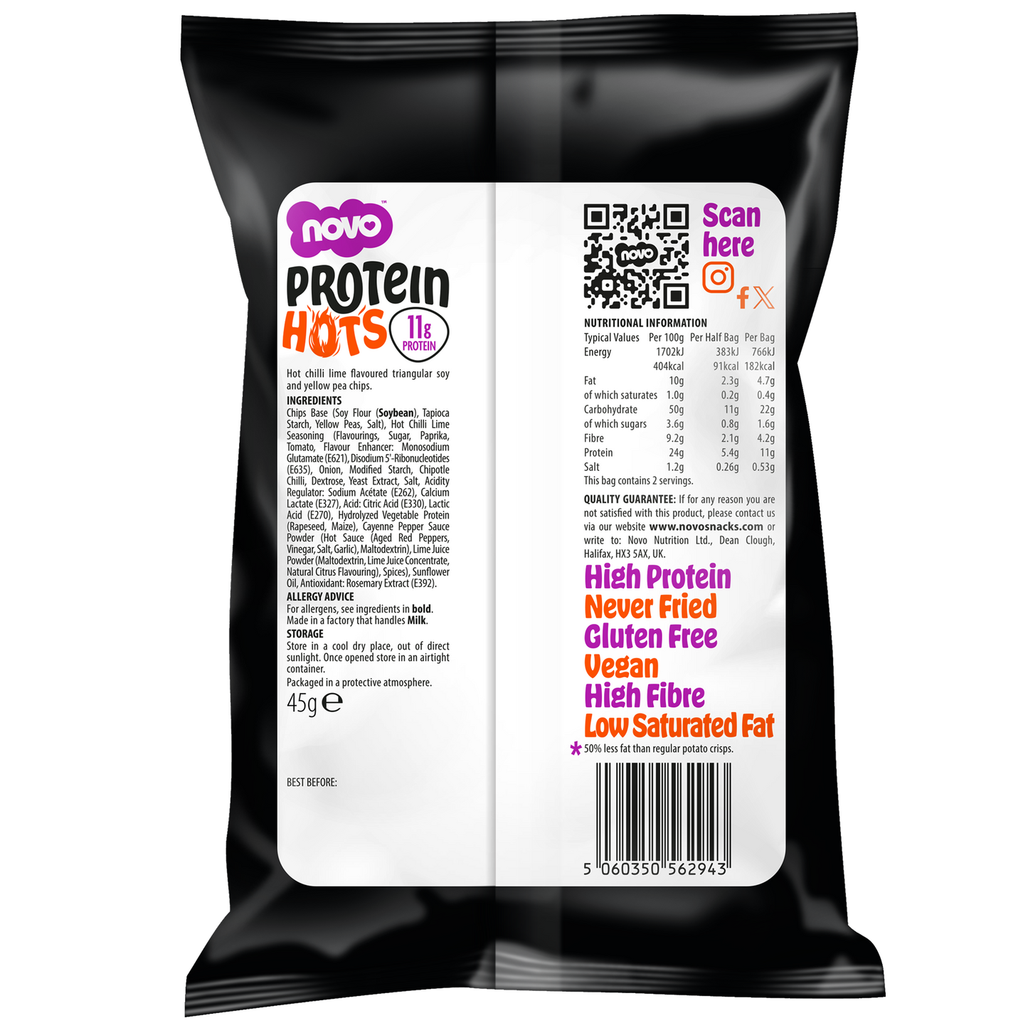 NOVO - Protein Hots MEXICAN CHILLI & LIME