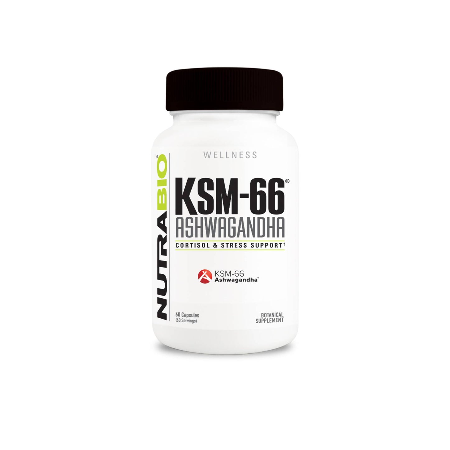 Nutrabio – Ashwagandha KSM-66 (600mg) 60 Vegetable Capsules