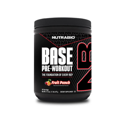 Nutrabio - Base Pre-Workout FRUIT PUNCH 30 Servings