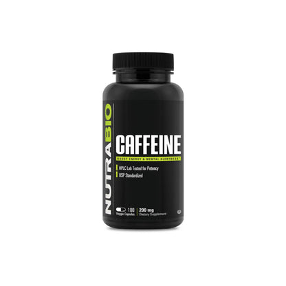 Nutrabio - Caffeine (200mg) 100 Vegetable Capsules