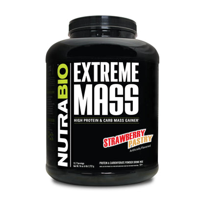 Nutrabio – Extreme Mass Gainer STRAWBERRY PASTRY 6LBS
