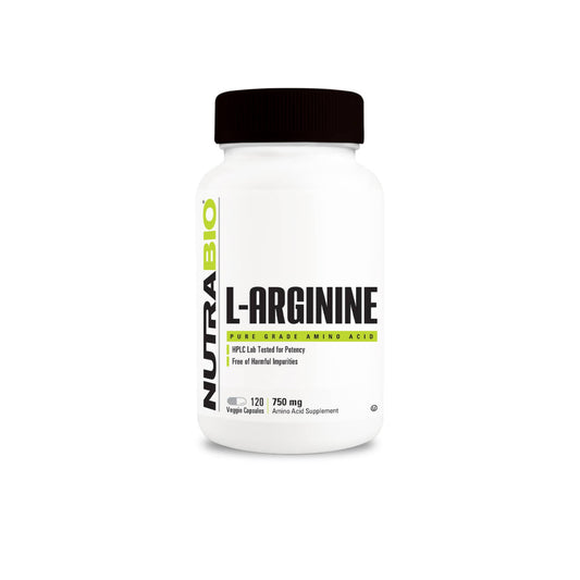 Nutrabio – L-Arginine (750mg) 120 Vegetable Capsules