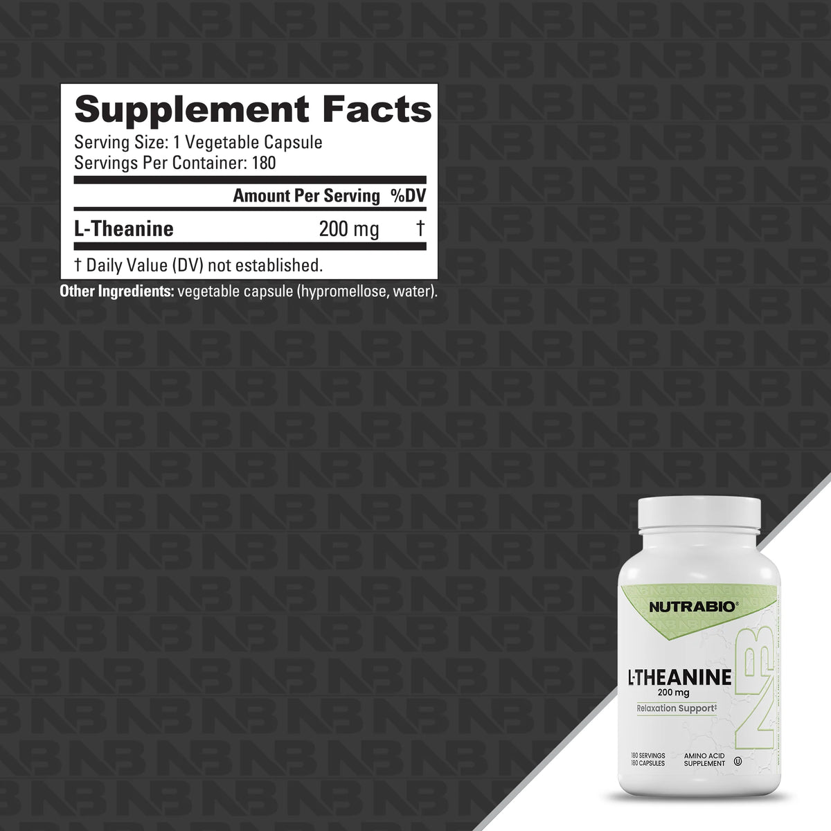 NUTRABIO - L-THEANINE (200MG) 90VCAPS