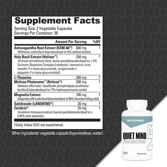 Nutrabio – Quiet Mind 60 Capsules