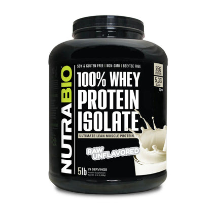 Nutrabio – Whey Protein Isolate RAW UNFLAVORED 5lbs