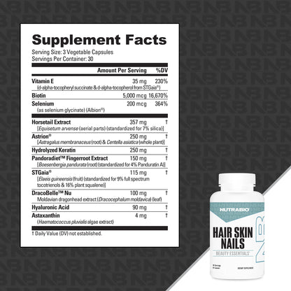 Nutrabio - HAIR SKIN NAILS 90 Capsules